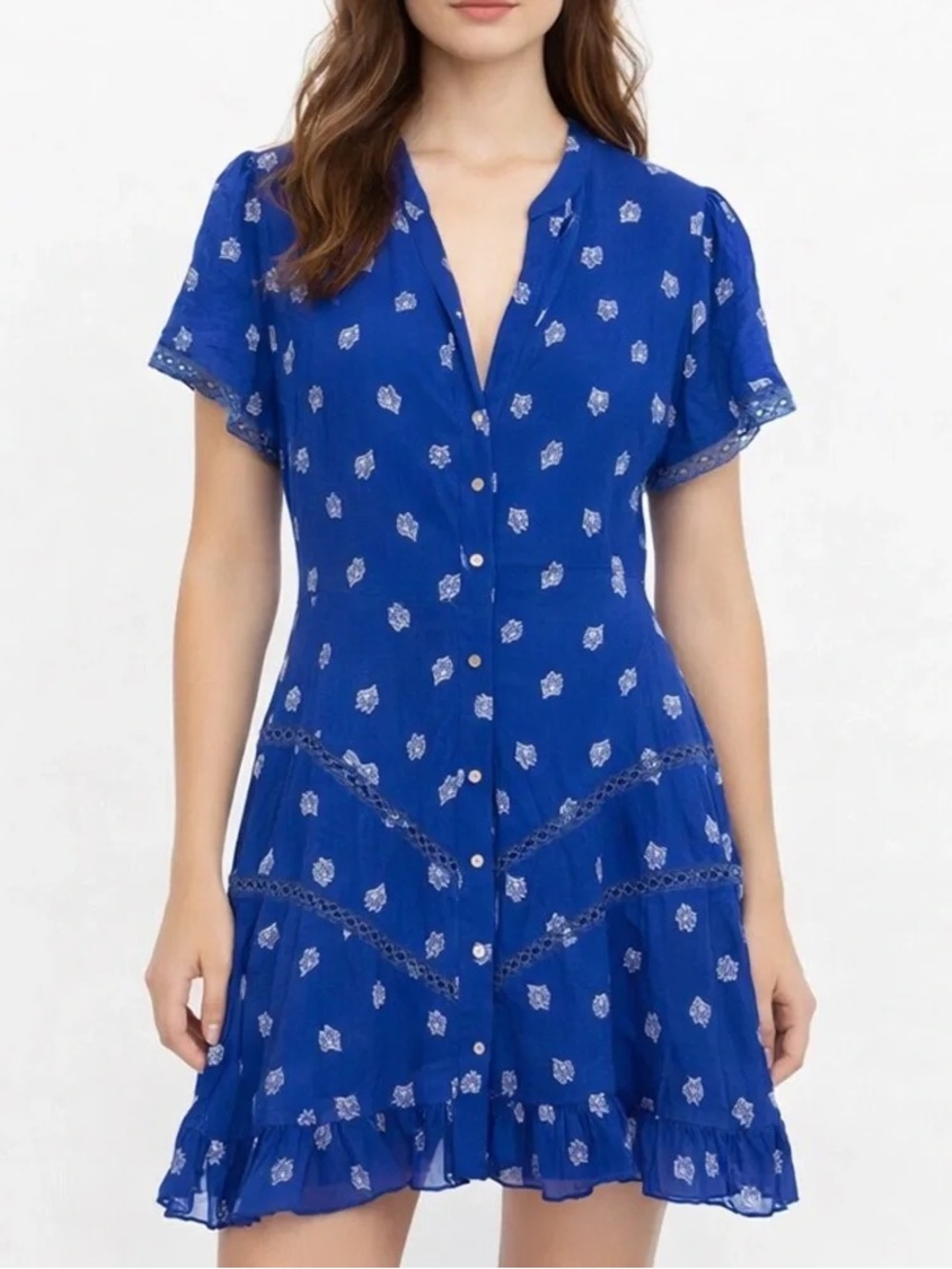 Shoshana Marlene Floral Short Sleeve Dress